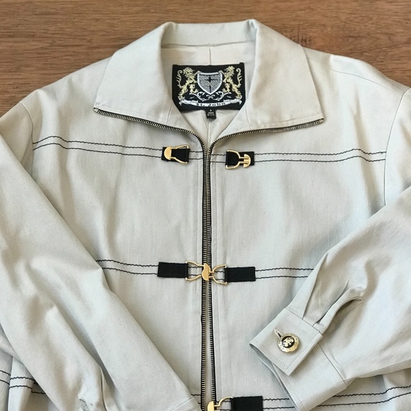 💖HOST PICK💖NWOT St. John Cotton Khaki Short Trench Coat - Picture 2 of 11